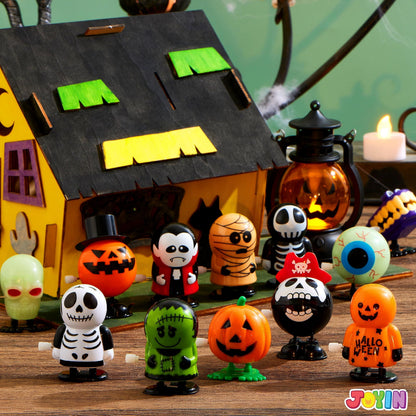 Halloween wind-up toys gathered by haunted house decoration
