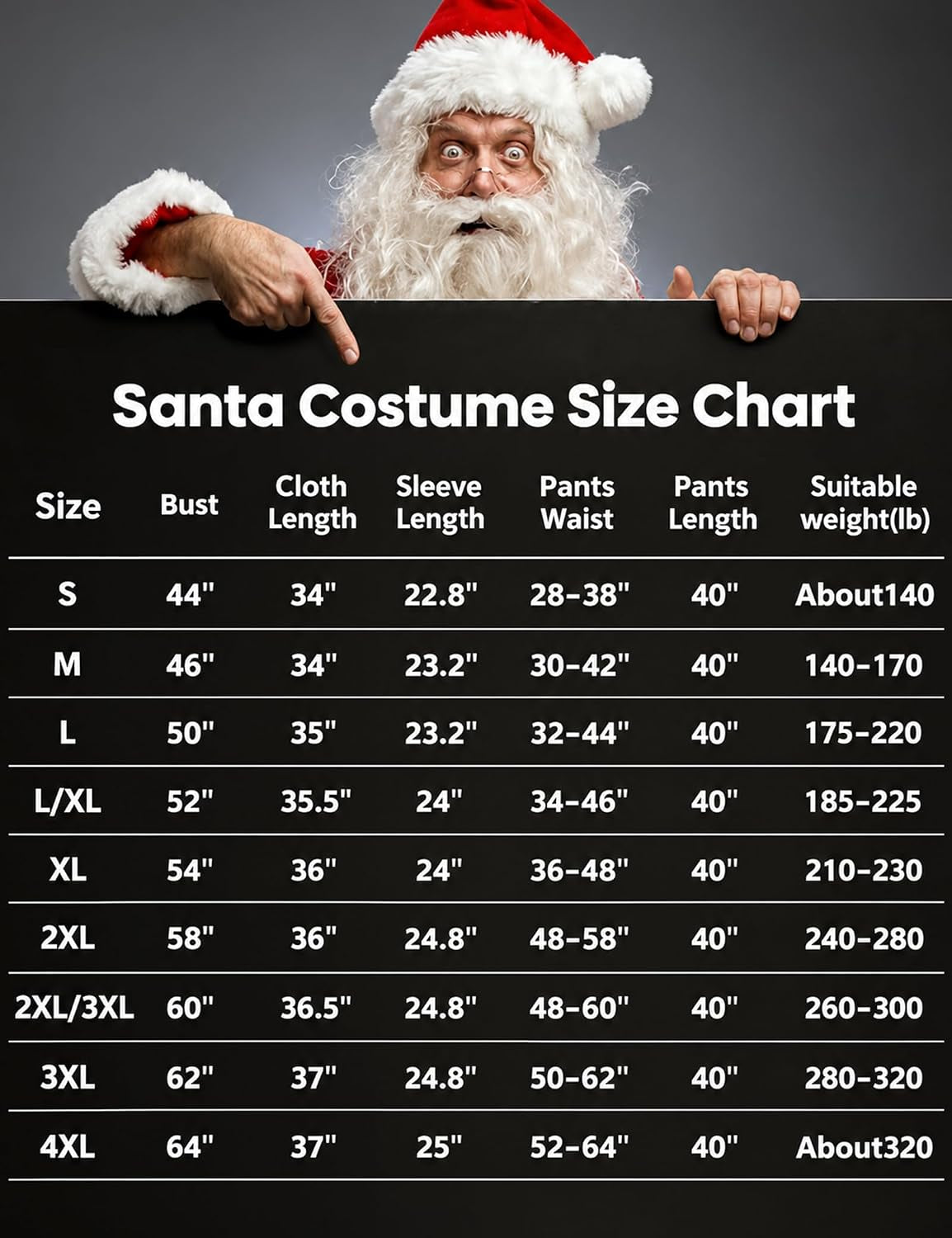 Men'S Deluxe Santa Suit 11Pc. Christmas Ultra Velvet Adult Santa Claus Costume