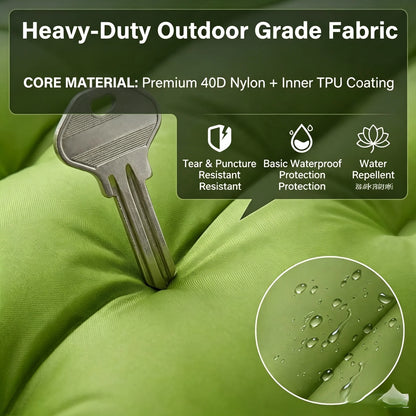 Camping TPU Inflatable Mattress for Outdoor Hiking, Lightweight, Portable, Foldable, Foot-Pump Inflatable Mattress, Car-Mounted Inflatable Mattress